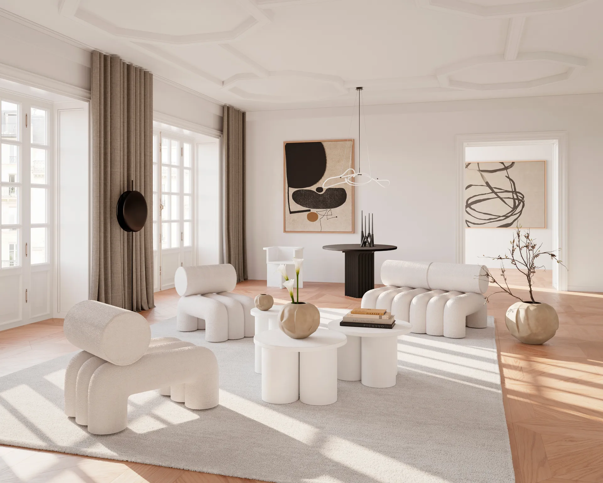 Arc Esstisch Ø120 cm, Coffee black oak 101 Copenhagen