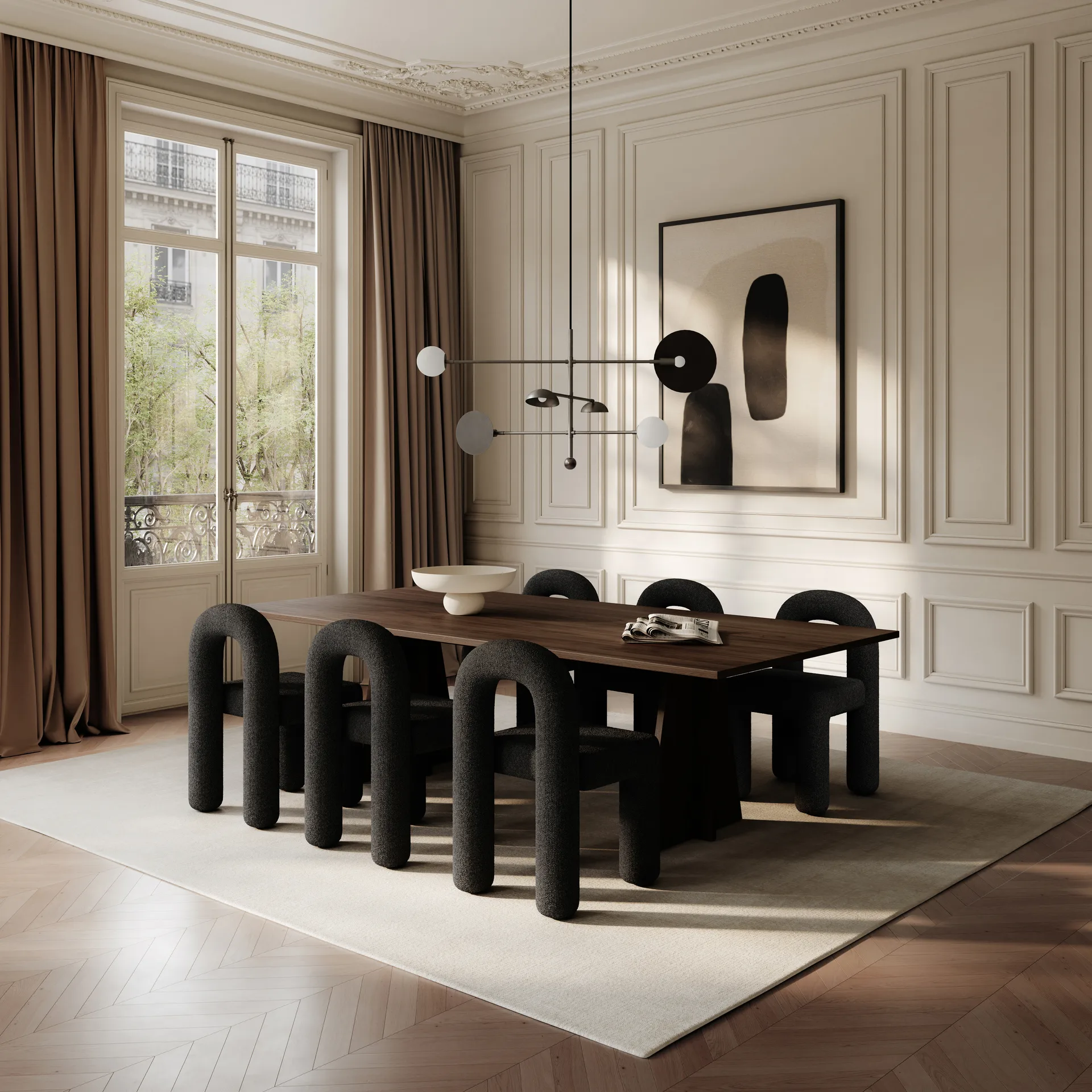 Daiku Dining Chair Stuhl, Deep taupe 101 Copenhagen