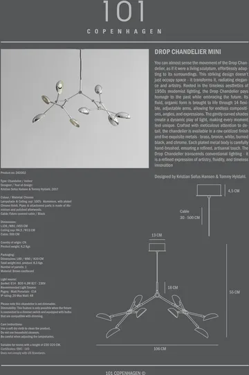 Drop Chandelier Deckenleuchte mini - Chrome - 101 Copenhagen