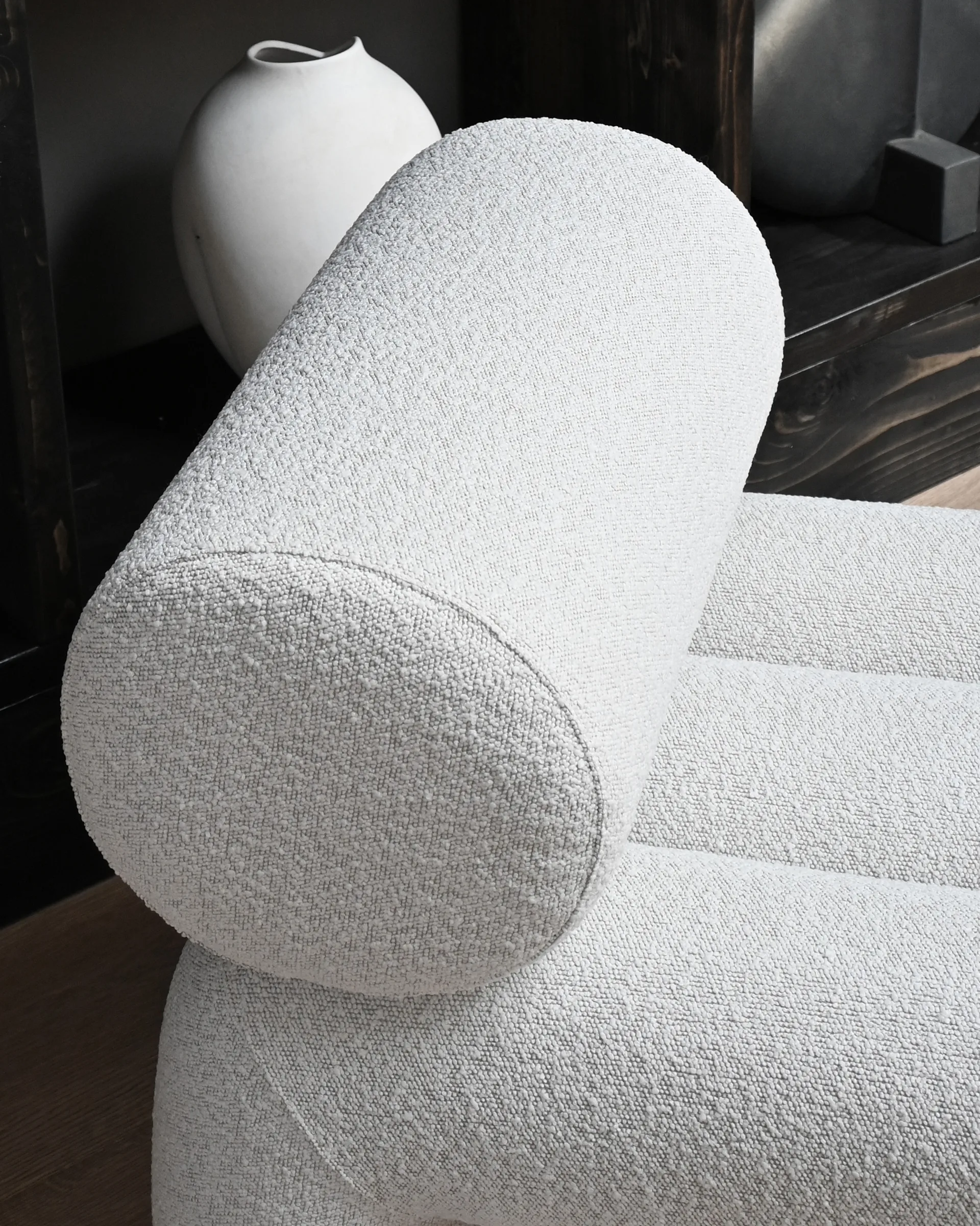 Foku Chair Loungesessel, Bouclé 101 Copenhagen