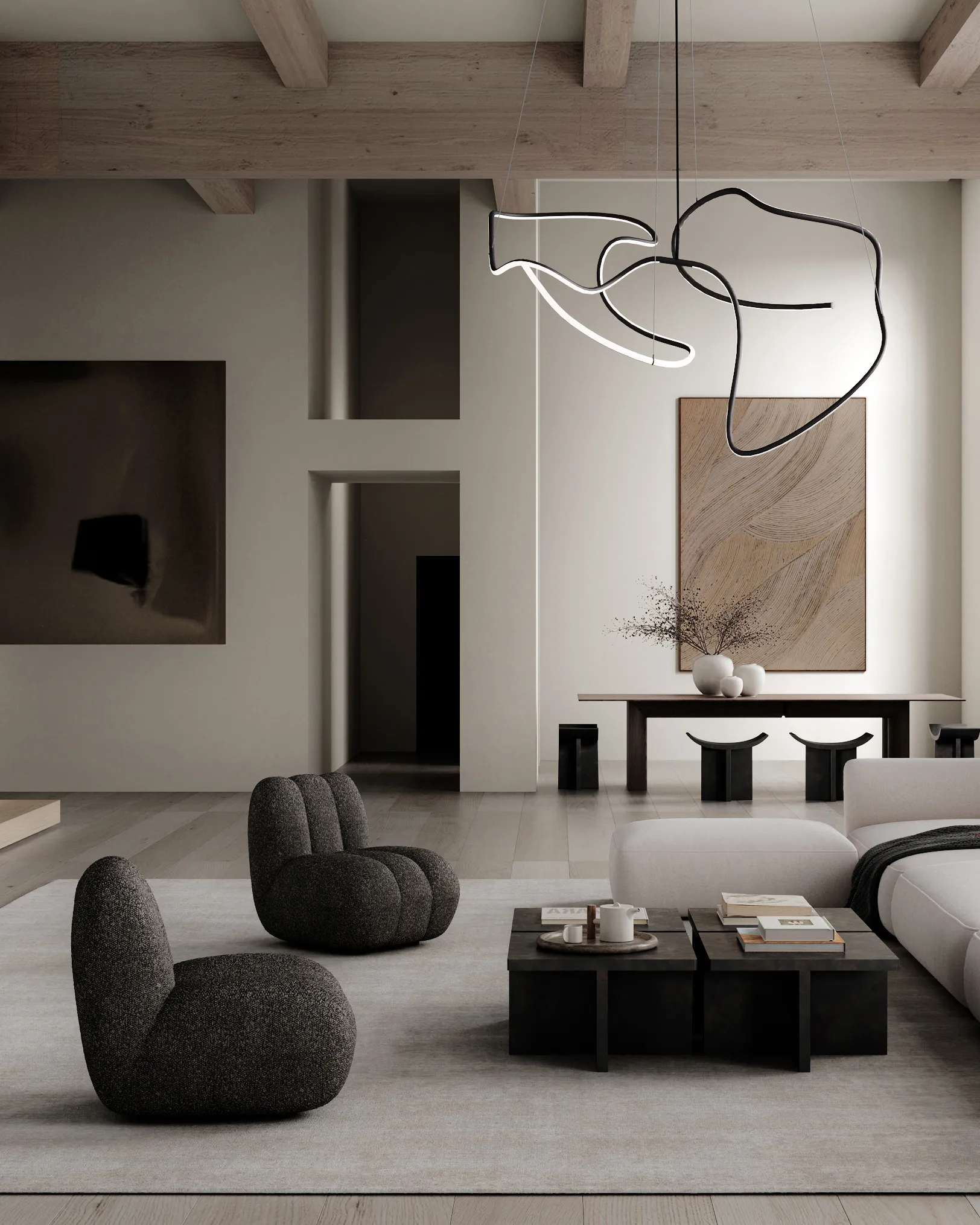 Ghost Chandelier Deckenleuchte big, Burned black 101 Copenhagen