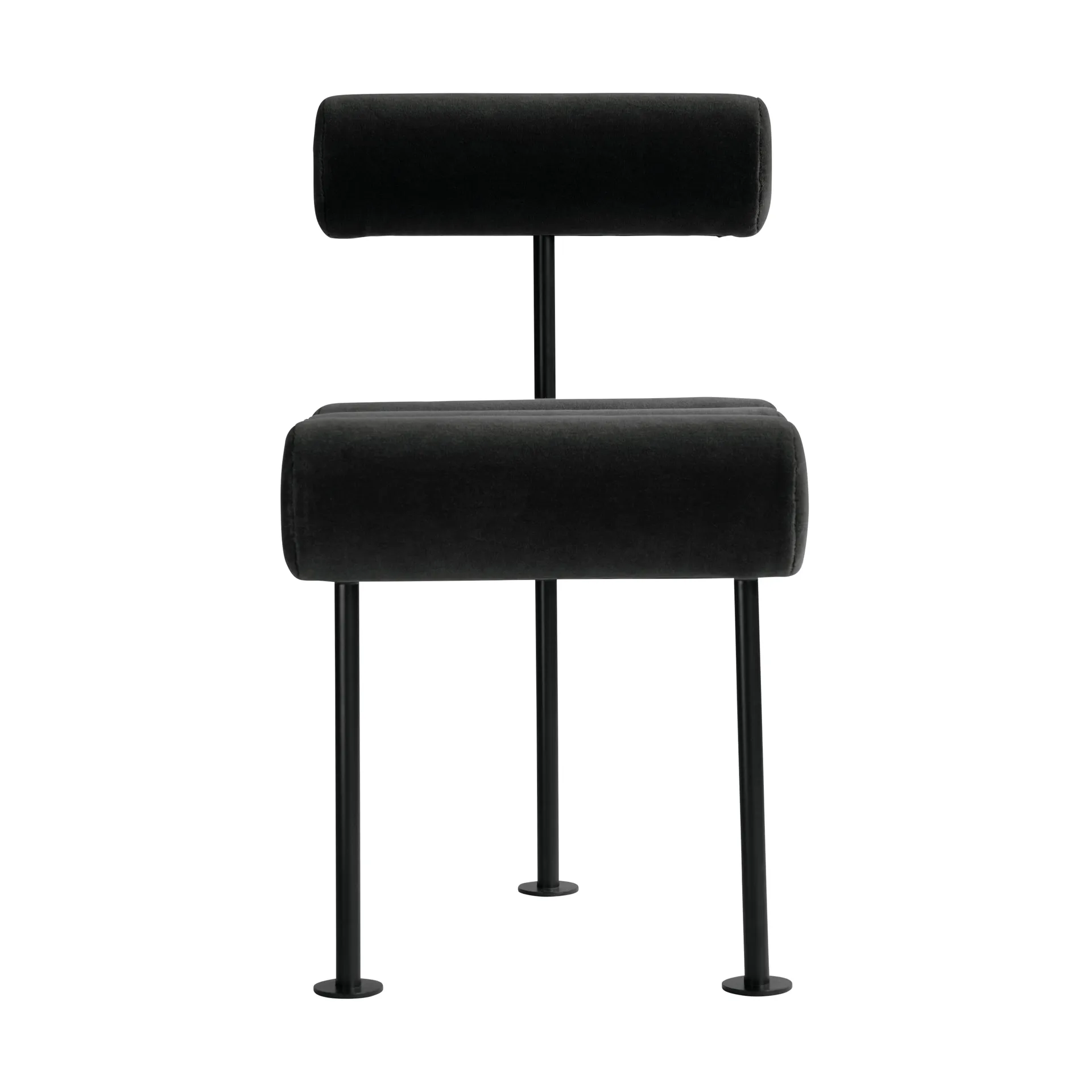 Hiro Dining Chair Stuhl, Black frame-peat 101 Copenhagen