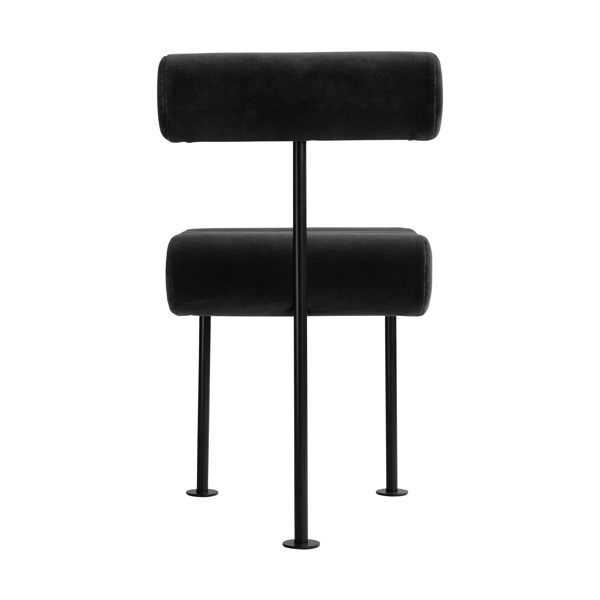 Hiro Dining Chair Stuhl, Black frame-peat 101 Copenhagen