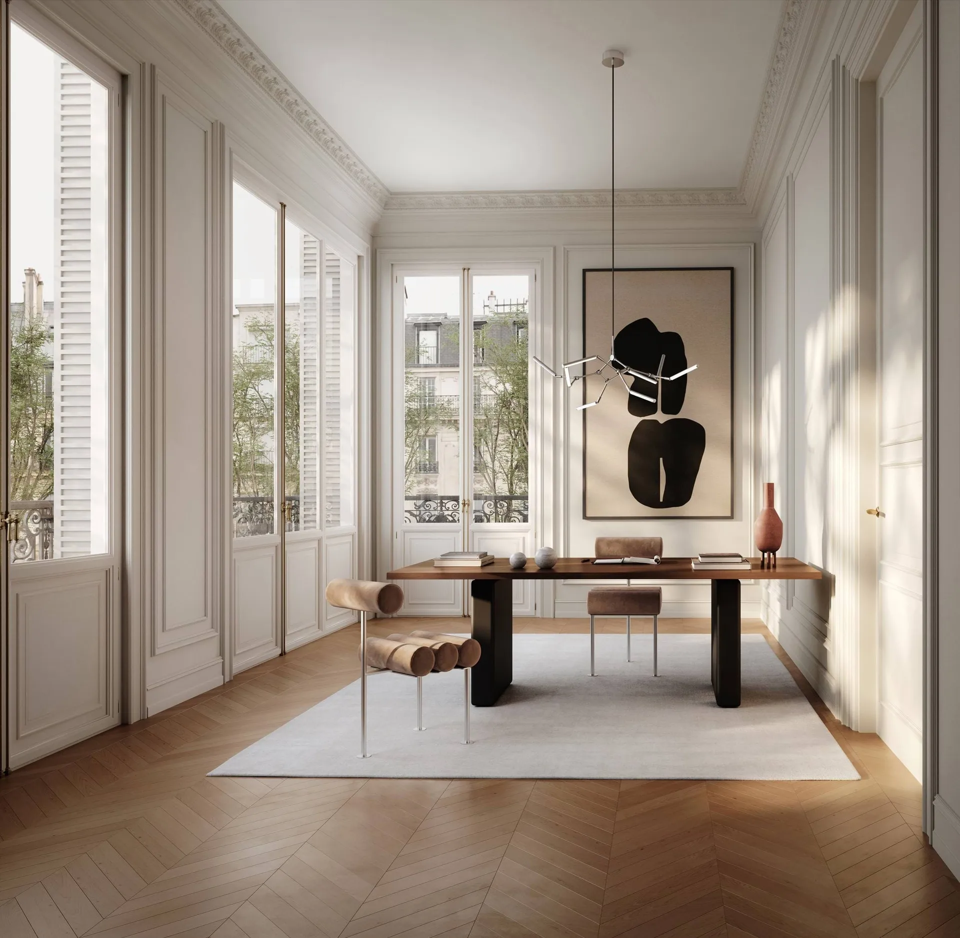 Hiro Dining Chair Stuhl, Stainless steel-desert 101 Copenhagen