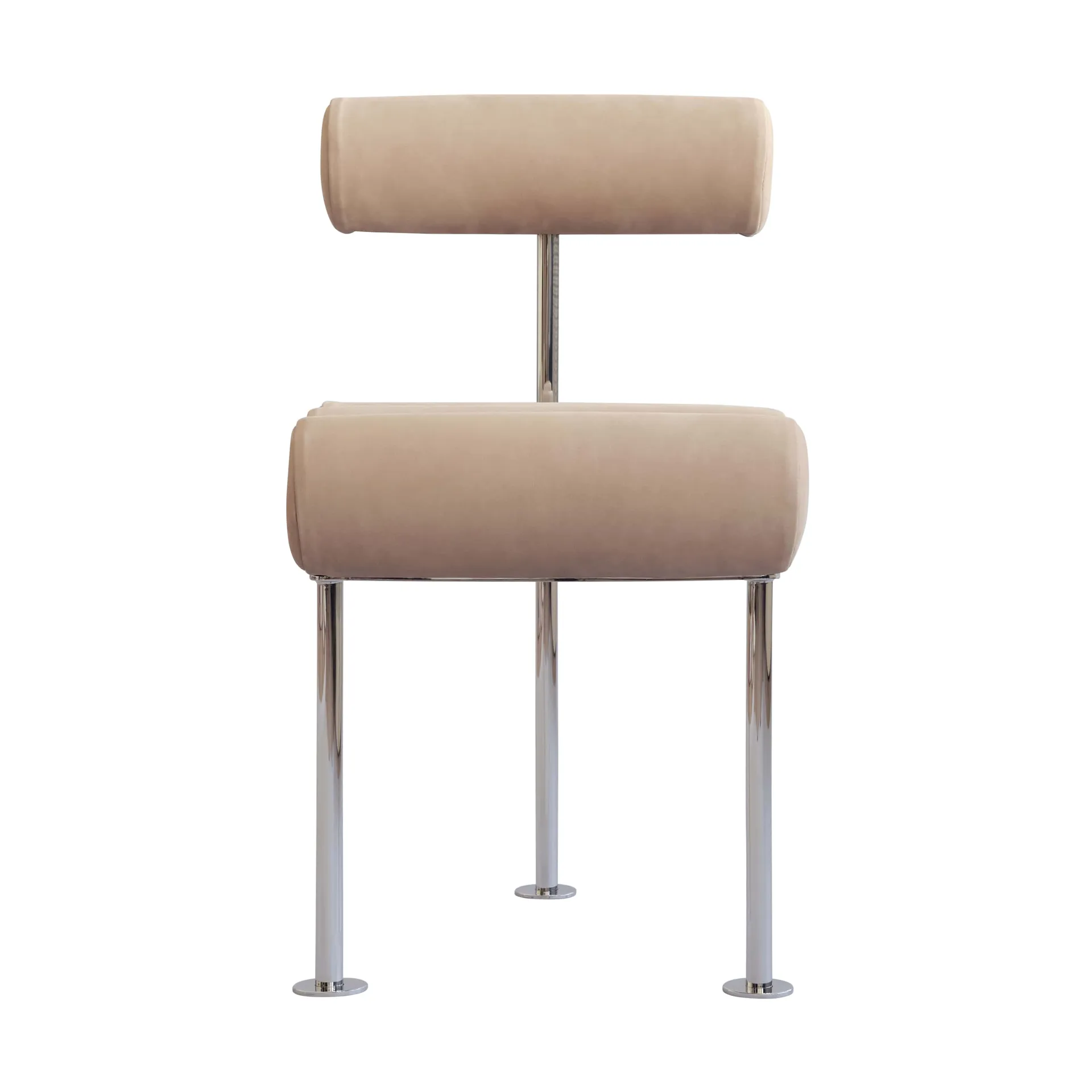 Hiro Dining Chair Stuhl, Stainless steel-nubuck 101 Copenhagen