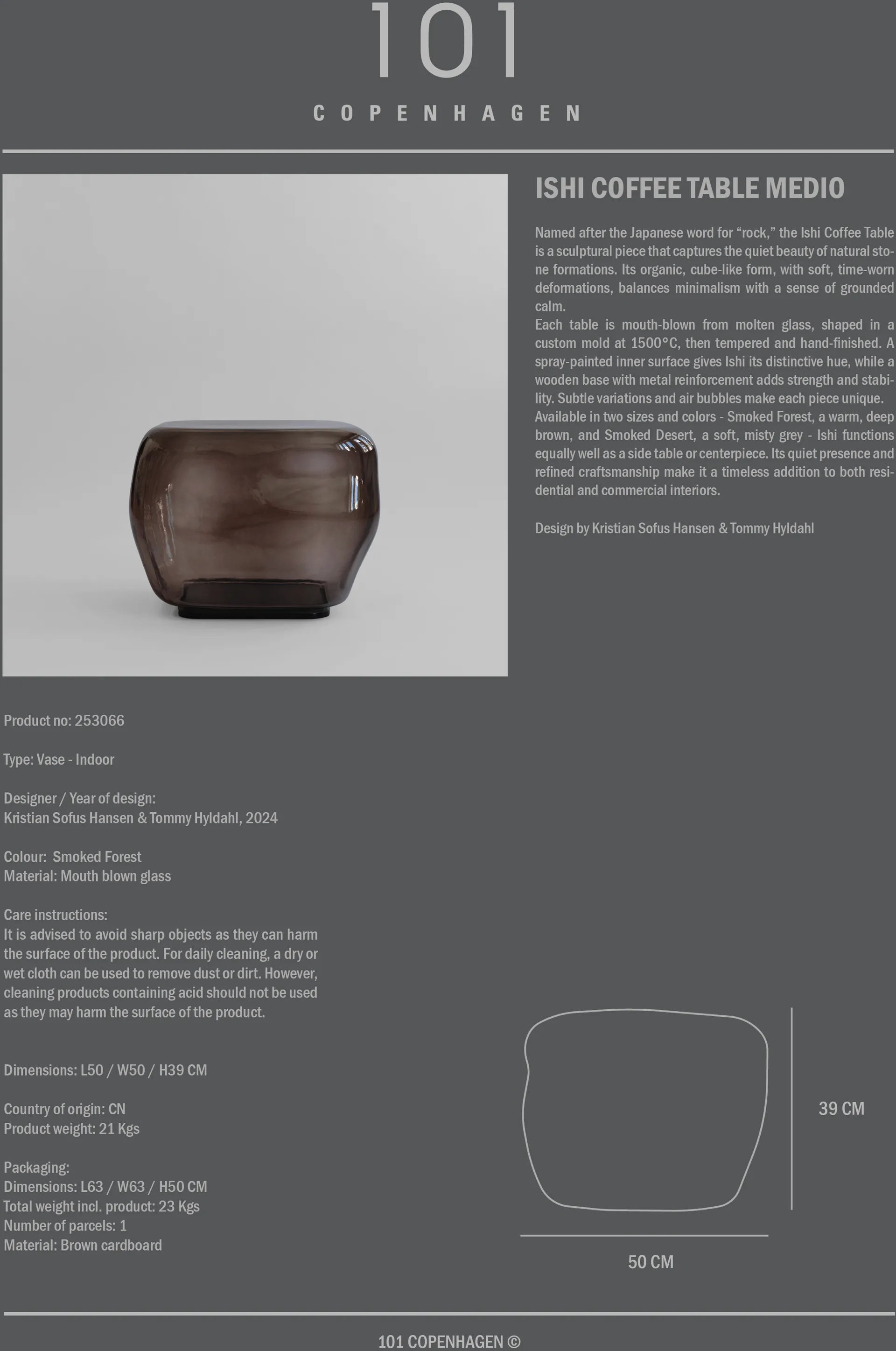 Isis Couchtisch medio, Smoked forest 101 Copenhagen