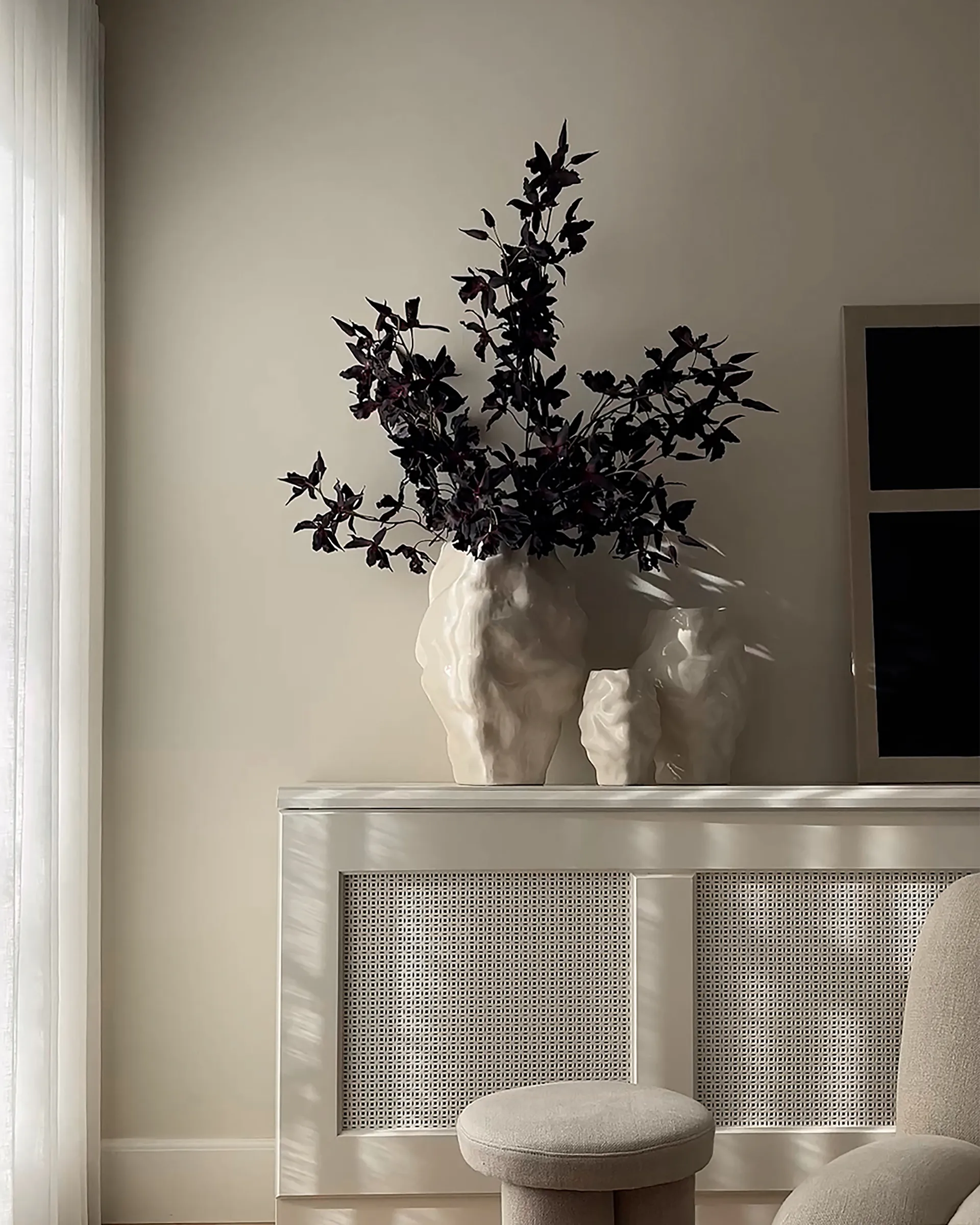 Katachi Vase medio, High glaze birch 101 Copenhagen