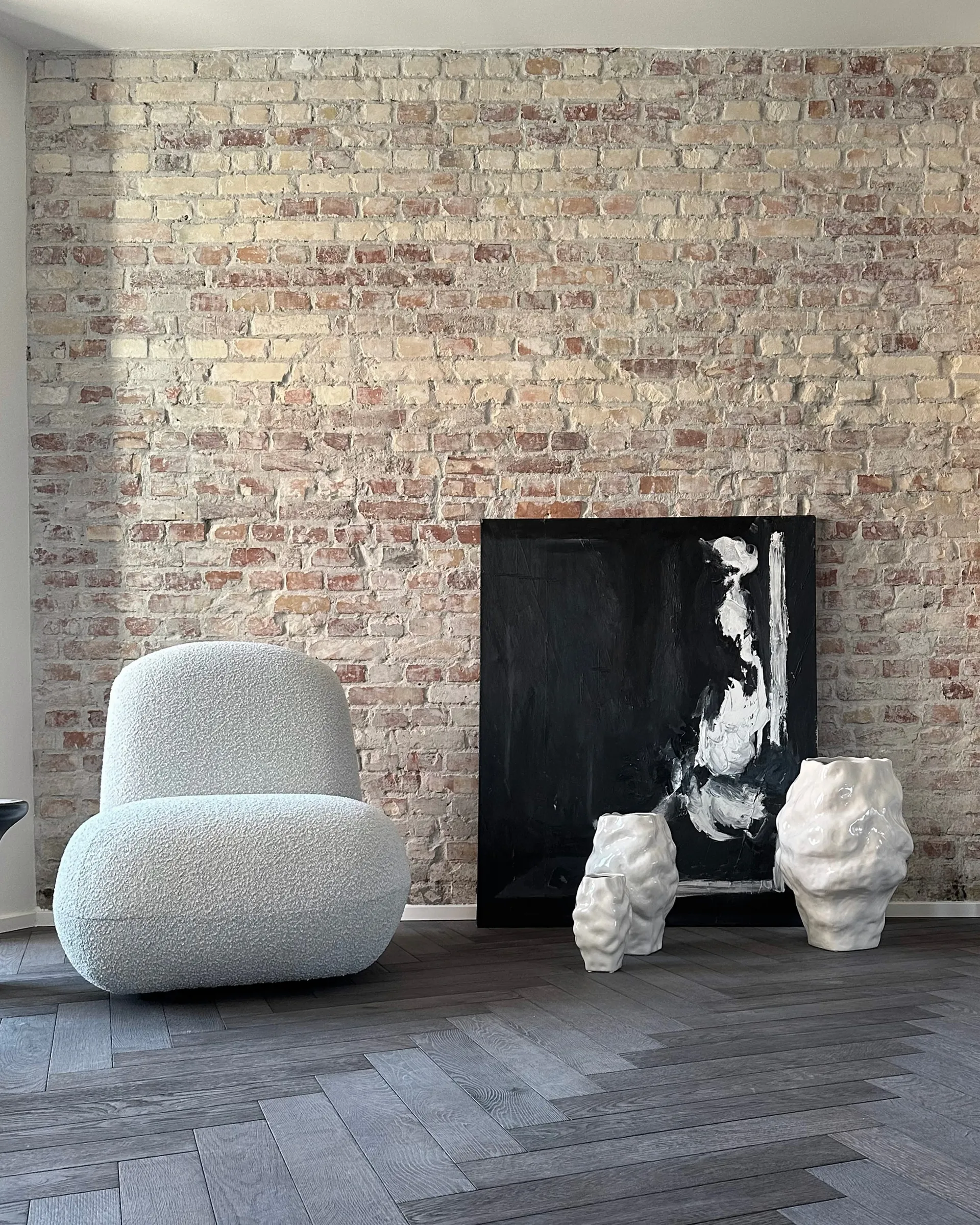 Katachi Vase medio, High glaze birch 101 Copenhagen