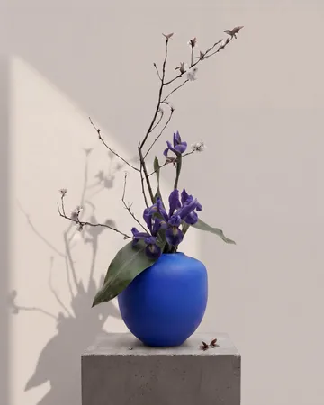 Sunao Vase medio 30 cm - Marrakech blue - 101 Copenhagen