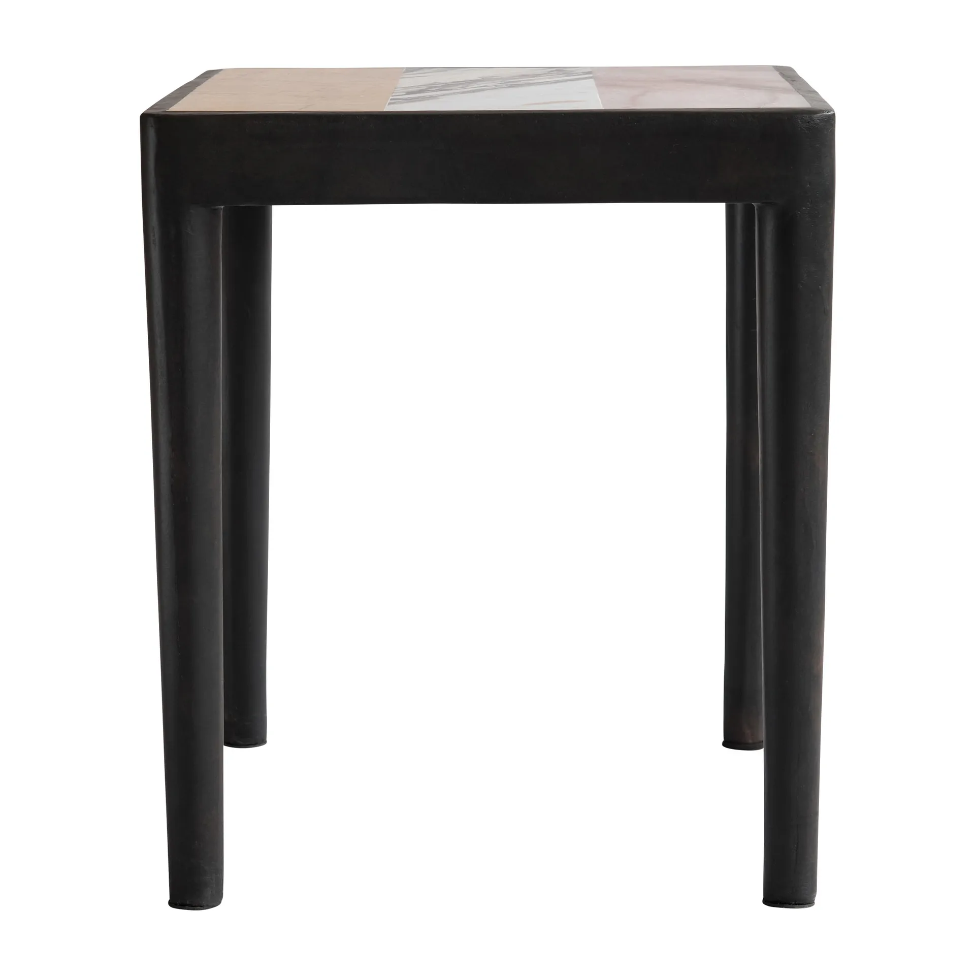 Tairu Tisch 38 x 38cm striped, Peach-Calacatta-Yellow 101 Copenhagen