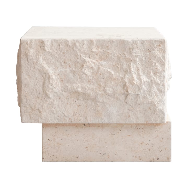 Temple Beistelltisch low 42x40 cm - Chrome-limestone - 101 Copenhagen