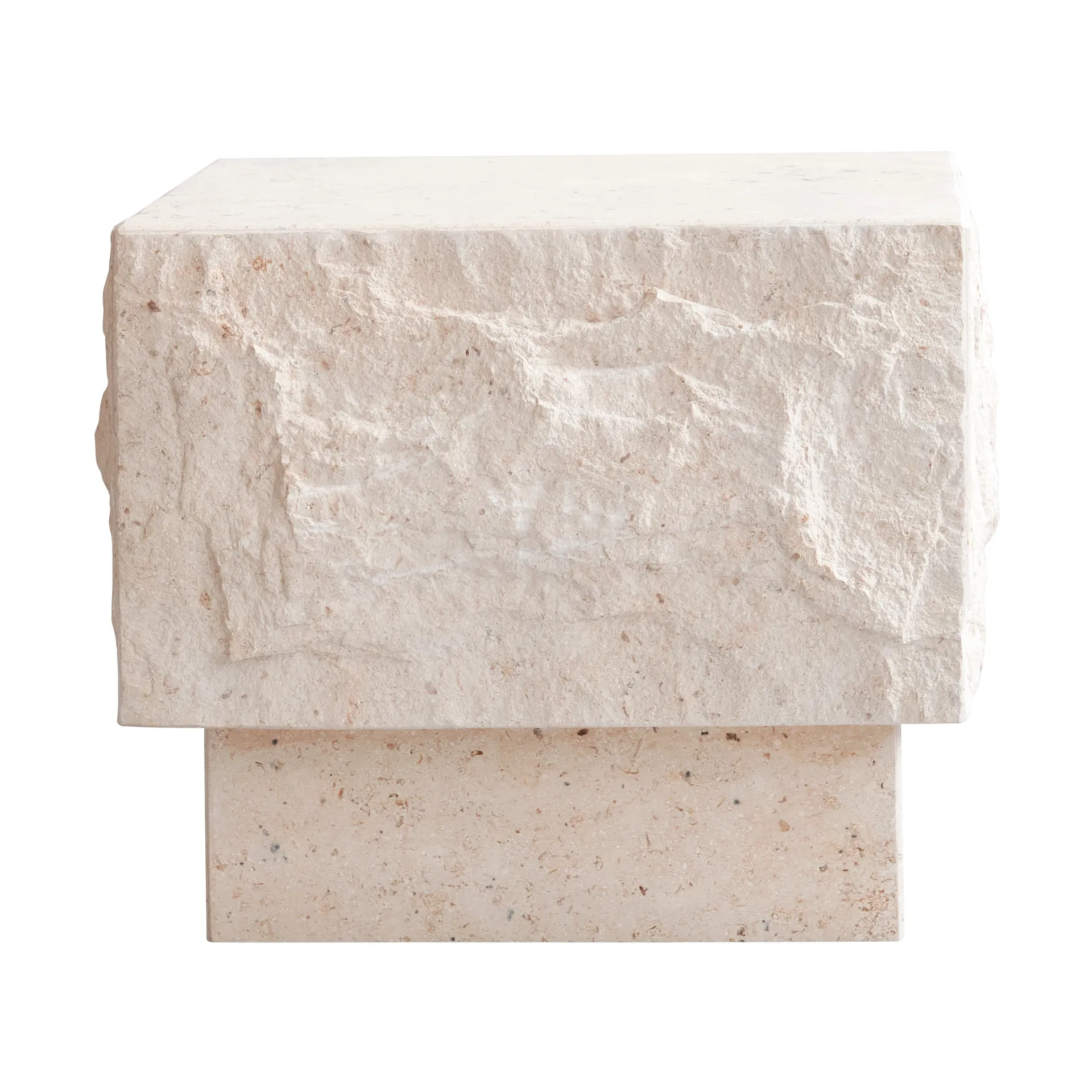 Temple Beistelltisch low 42x40 cm, Limestone 101 Copenhagen