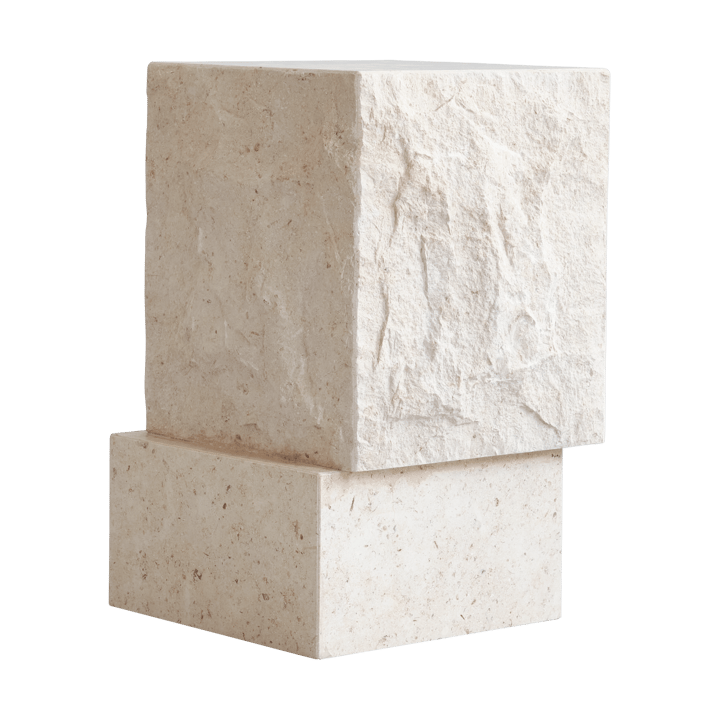 Temple Beistelltisch tall 50x33 cm, Chrome-limestone 101 Copenhagen
