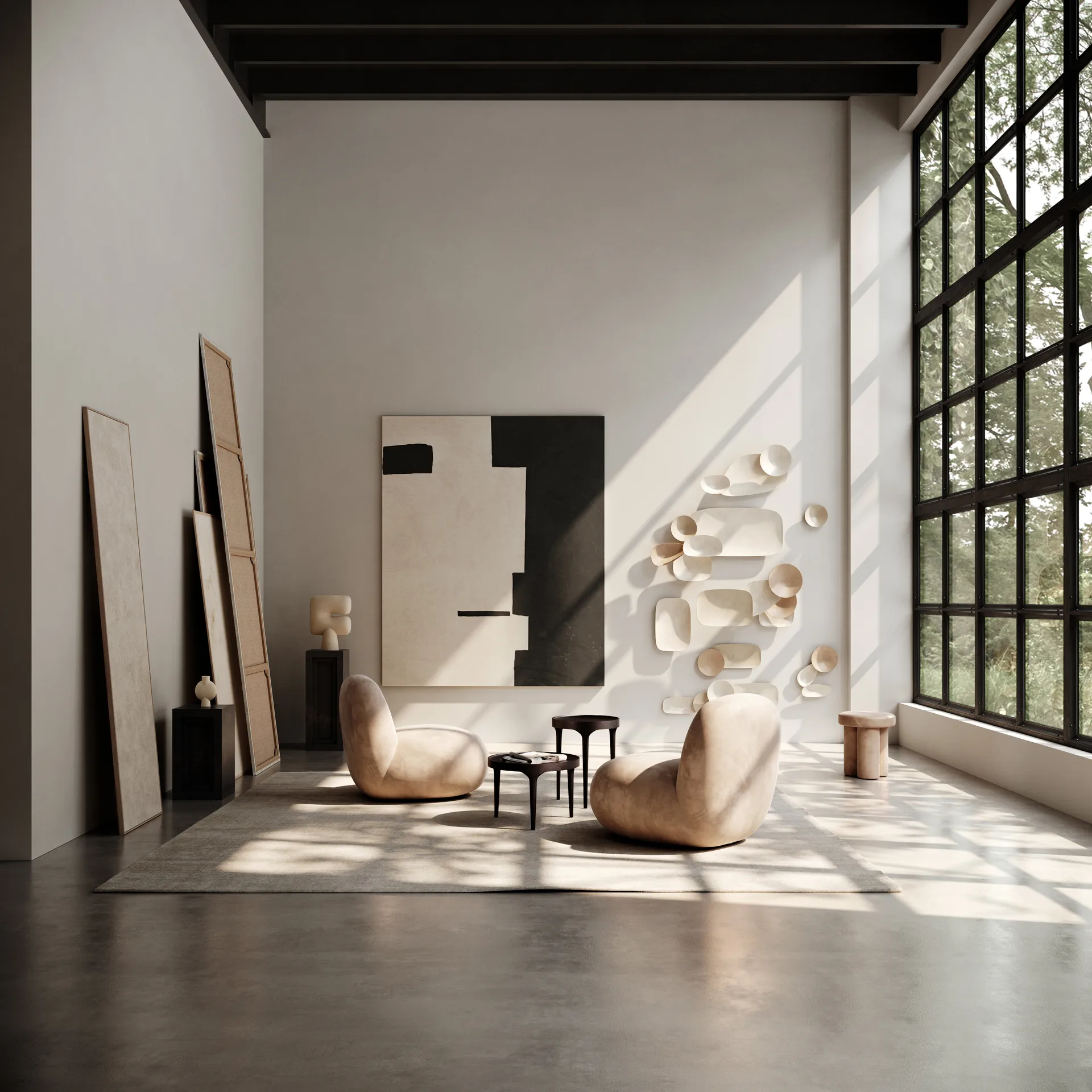 Toe Chair Flat Sessel 92x75 cm, Nubukleder 101 Copenhagen