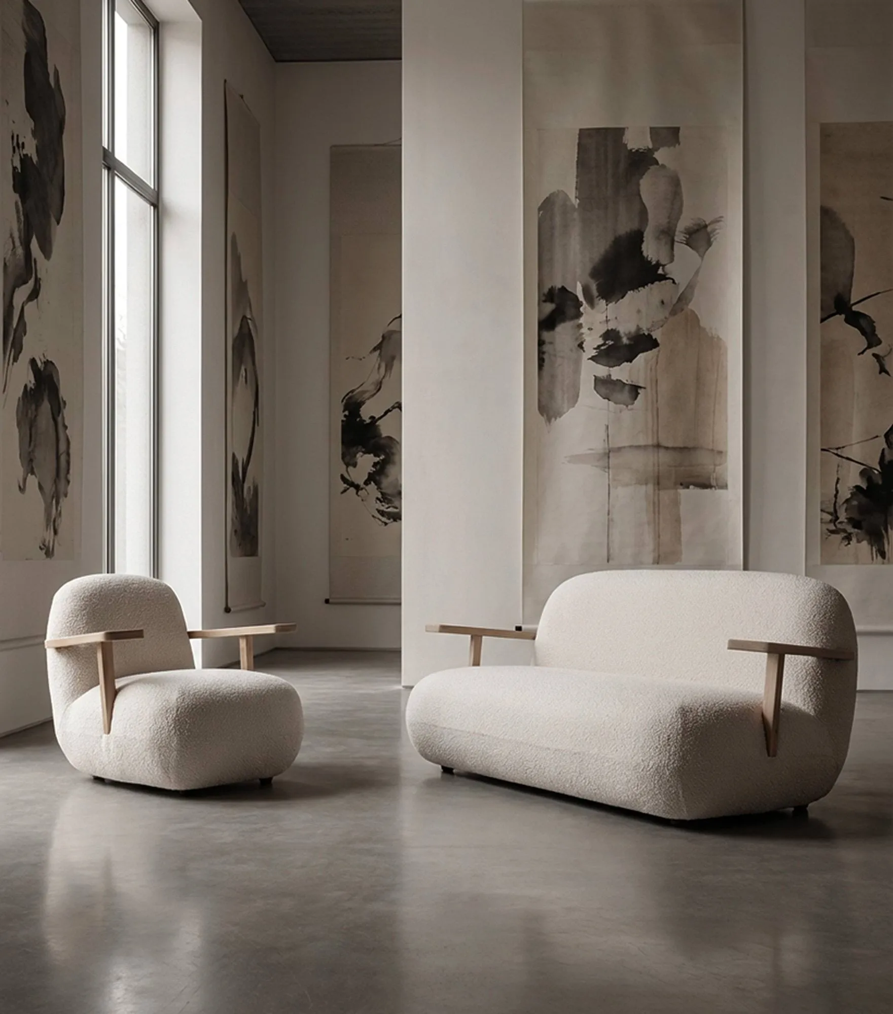 Toe chair Sessel mit Armlehnen, Natural oak-off white 101 Copenhagen