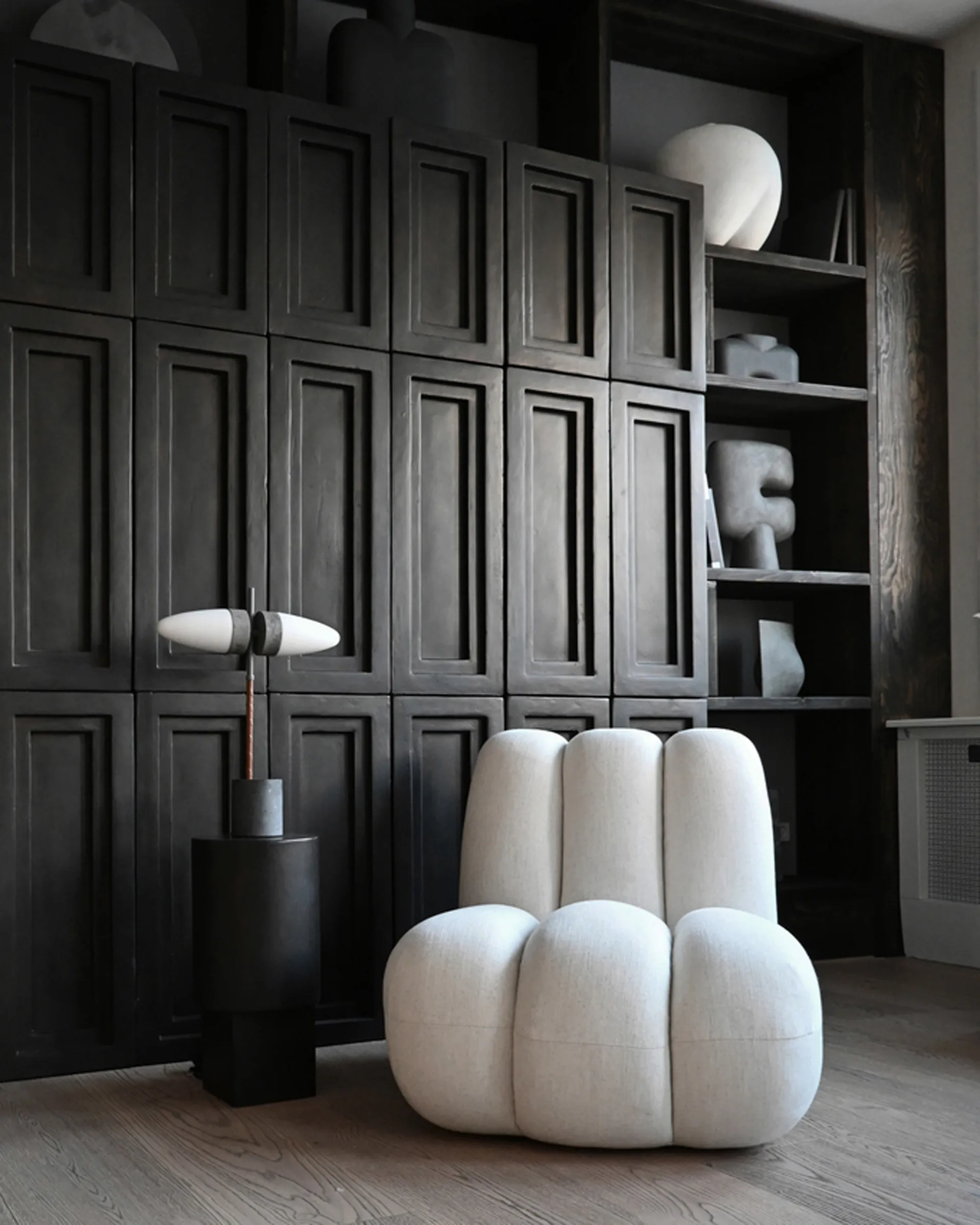 Toe Loungesessel linne, White chalk 101 Copenhagen