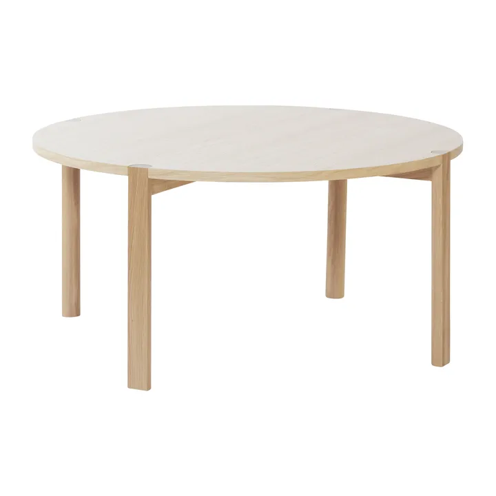 Anton Couchtisch Ø90cm - Eiche weiß pigmentiert - 1898