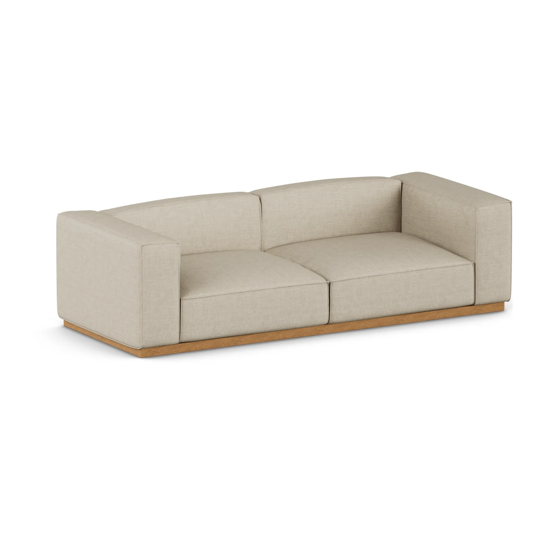 Bergsdal Sofa, Bern beige 0341-Eiche gebeizte Esche, 3-sitzig 1898