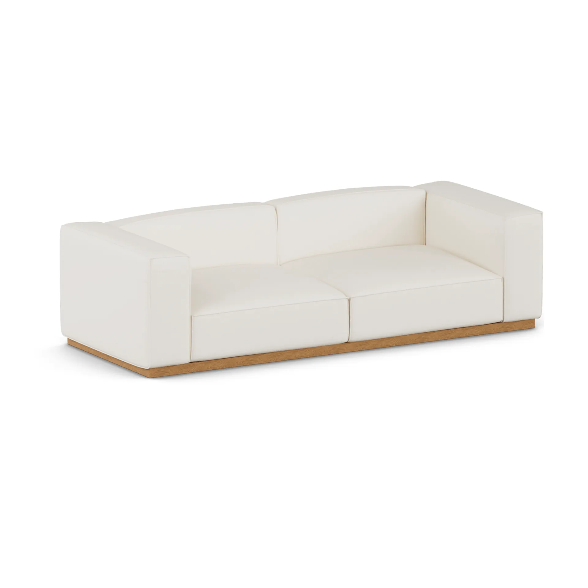 Bergsdal Sofa, Jump offwhite 1954-Eiche gebeizte Esche, 3-sitzig 1898