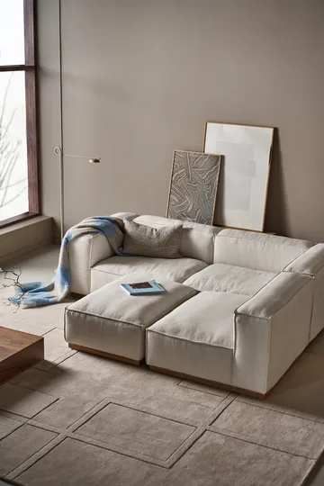 Bergsdal Sofa - Oslo nature 1540-Eiche gebeizte Esche, 3-sitzig - 1898