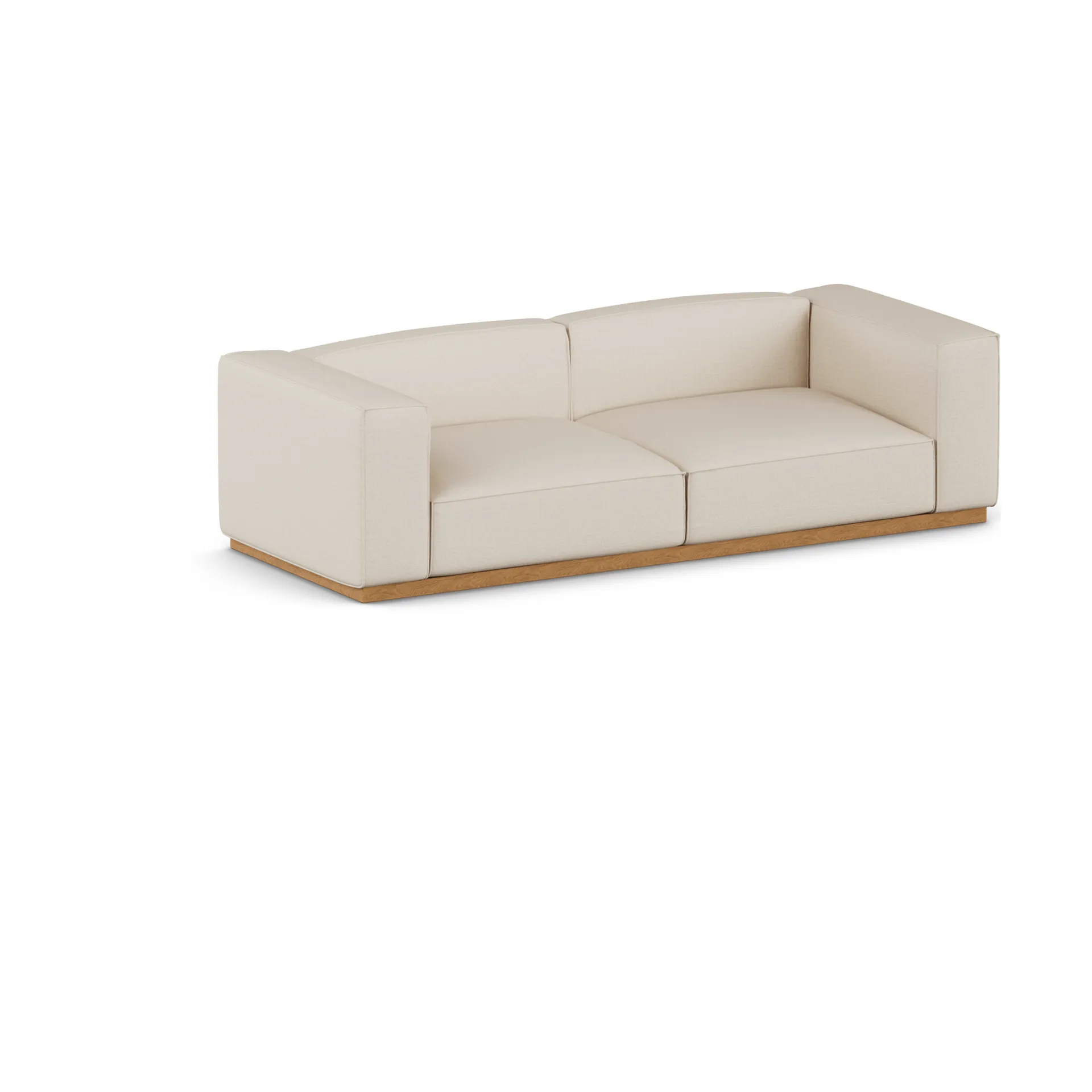 Bergsdal Sofa, Same Beige 6670, Eiche gebeizt 3-sitzig 1898