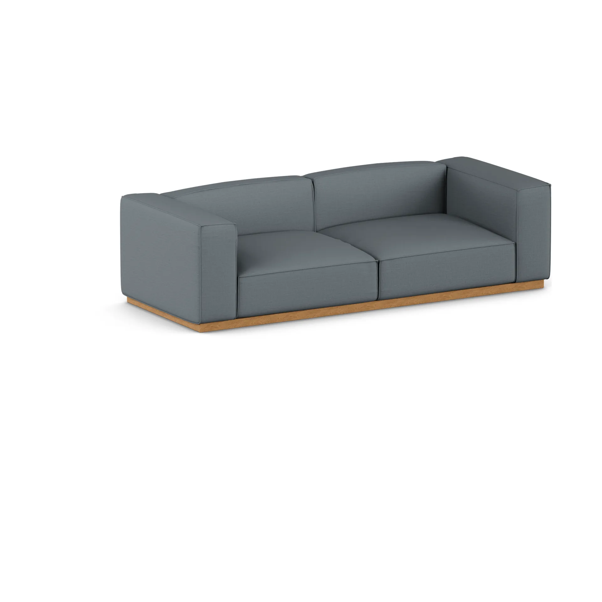Bergsdal Sofa, Same Blue 6678-Eiche gebeizt, 3-sitzig 1898