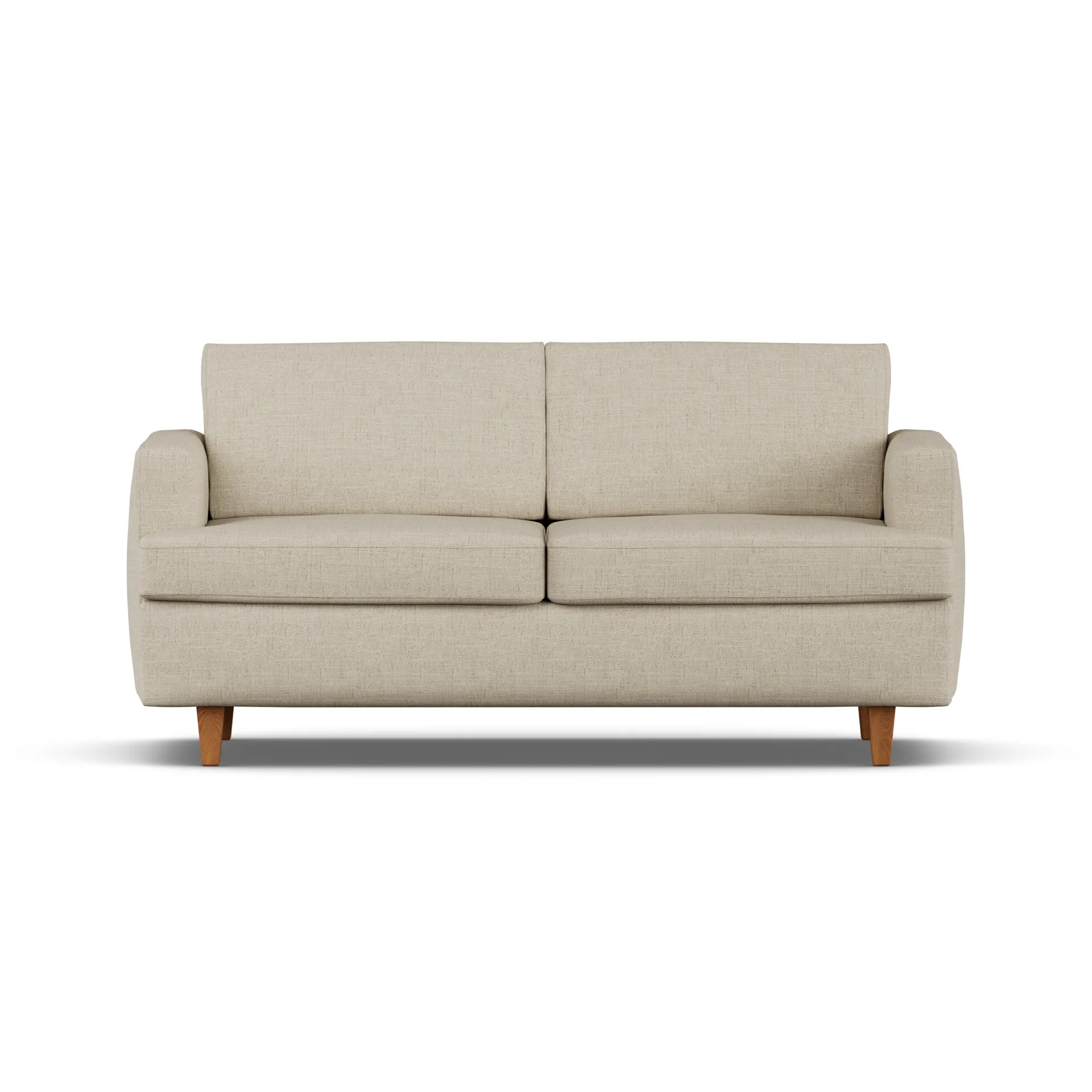 Binga Schlafsofa 2,5-Sitzer, Bern Beige 0341-Dunkel gebeizte Eiche 1898