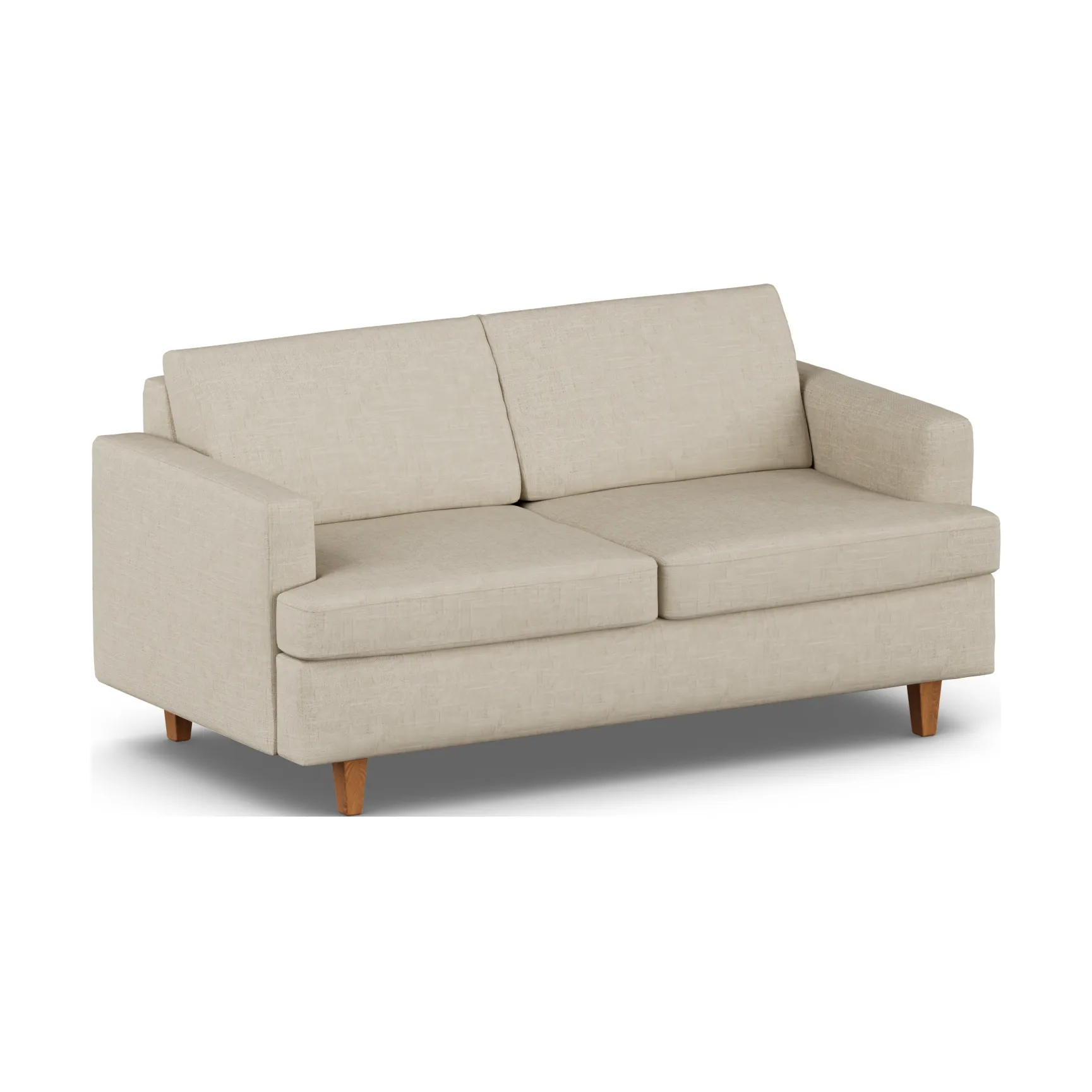 Binga Schlafsofa 2,5-Sitzer, Bern Beige 0341-Dunkel gebeizte Eiche 1898