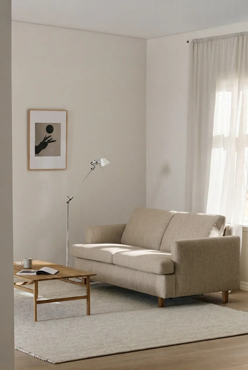 Binga Schlafsofa 2,5-Sitzer, Bern Beige 0341-eiche gebeizte Esche 1898