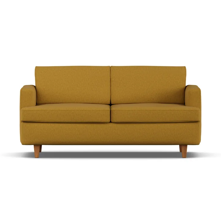 Binga Schlafsofa 2,5-Sitzer - Luiza Mustard 3972-Dunkel gebeizte Eiche - 1898