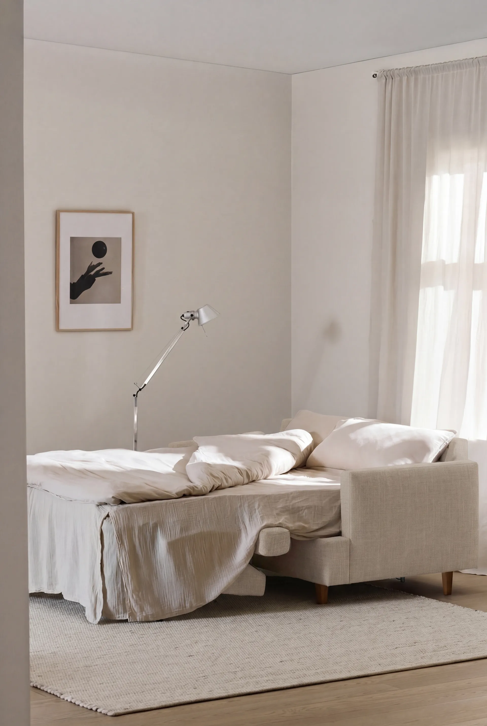 Binga Schlafsofa 2,5-Sitzer, Same Beige 6670-Dunkel gebeizte Eiche 1898