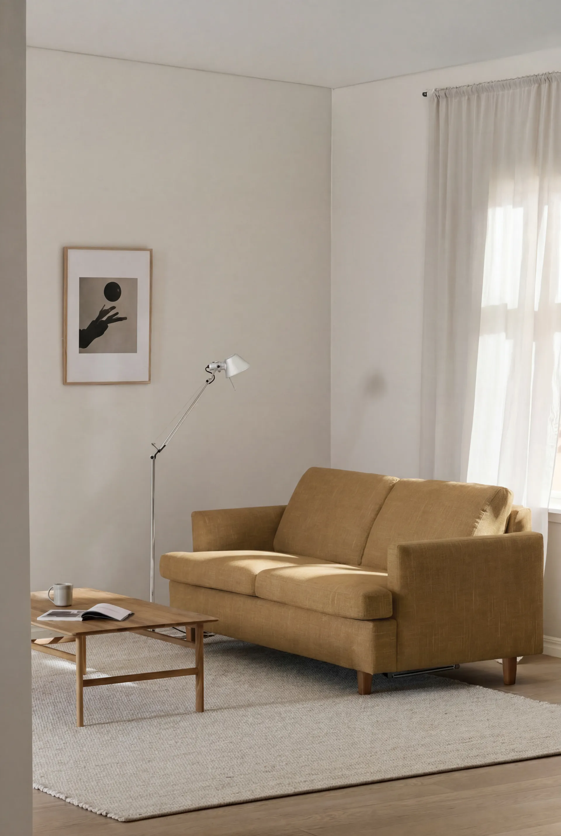 Binga Schlafsofa 2,5-Sitzer, Same Ochre 6676-Dunkel gebeizte Eiche 1898