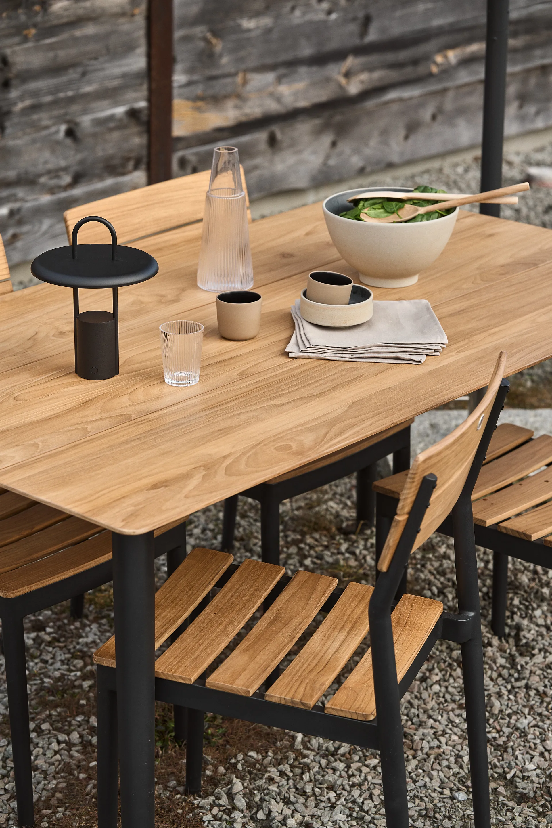 Björno Eszimmerstuhlset mit 4 Stühlen Teak 1898