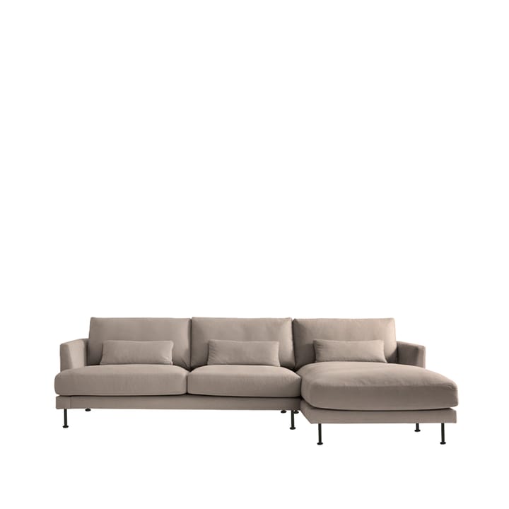Bredhult C1 Modulsofa - Stoff stone, Beine aus schwarzem Stahl - 1898