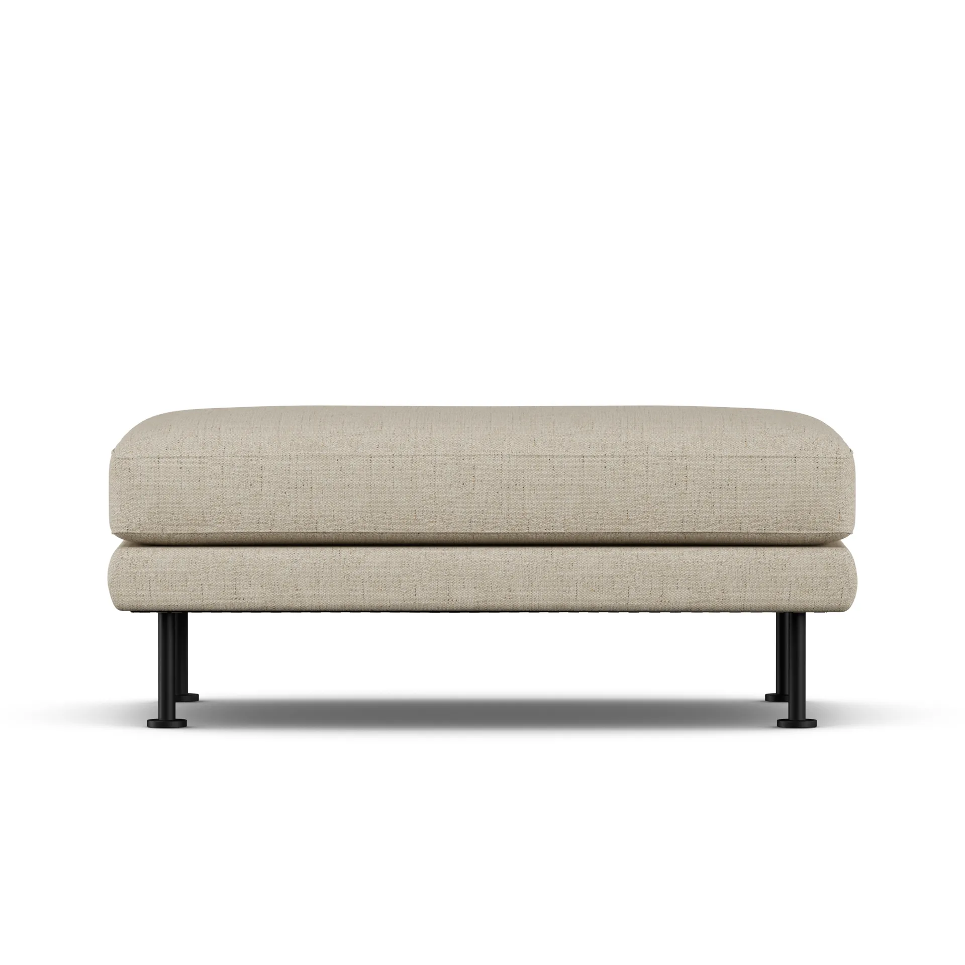 Bredhult Fußhocker, Bern Beige 0341-Schwarzer Stahl 1898