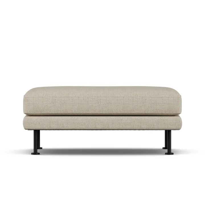 Bredhult Fußhocker - Bern Beige 0341-Schwarzer Stahl - 1898