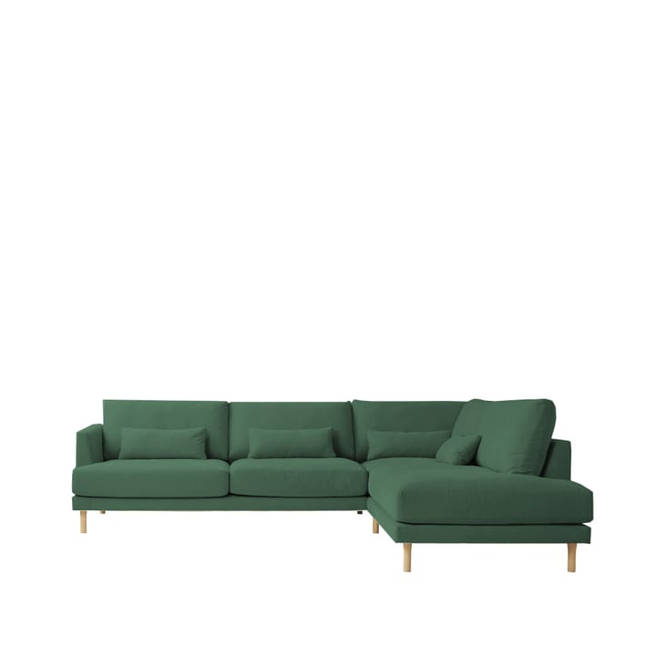 Bredhult Modulsofa, A1 - Tyg alaska 0192 moss, Beine aus weiß geöltem Eichenholz - 1898
