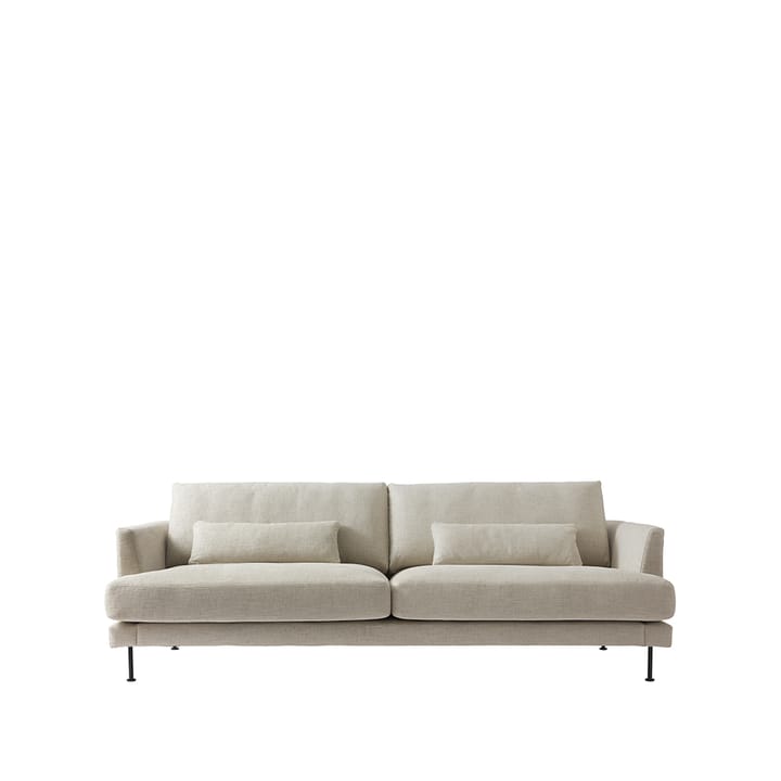 Bredhult Sofa - 3-Sitzer Stoff bern 0341 beige, Beine aus schwarzem Stahl - 1898