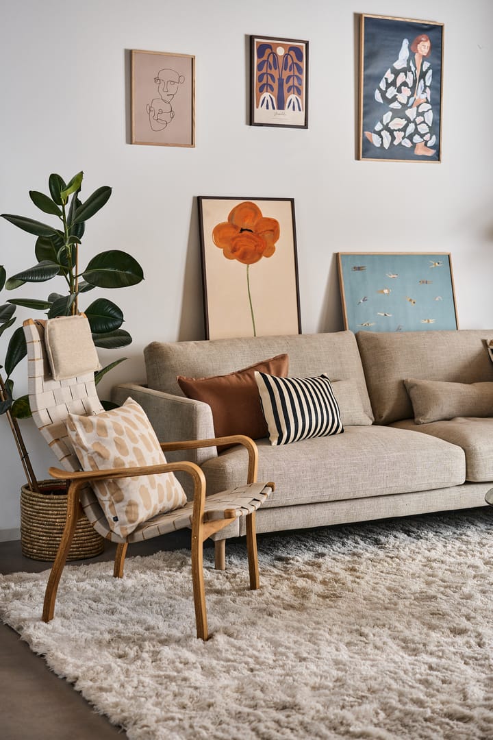 Bredhult Sofa - 3-Sitzer Stoff bern 0341 beige, Beine aus weiß geöltem Eichenholz - 1898