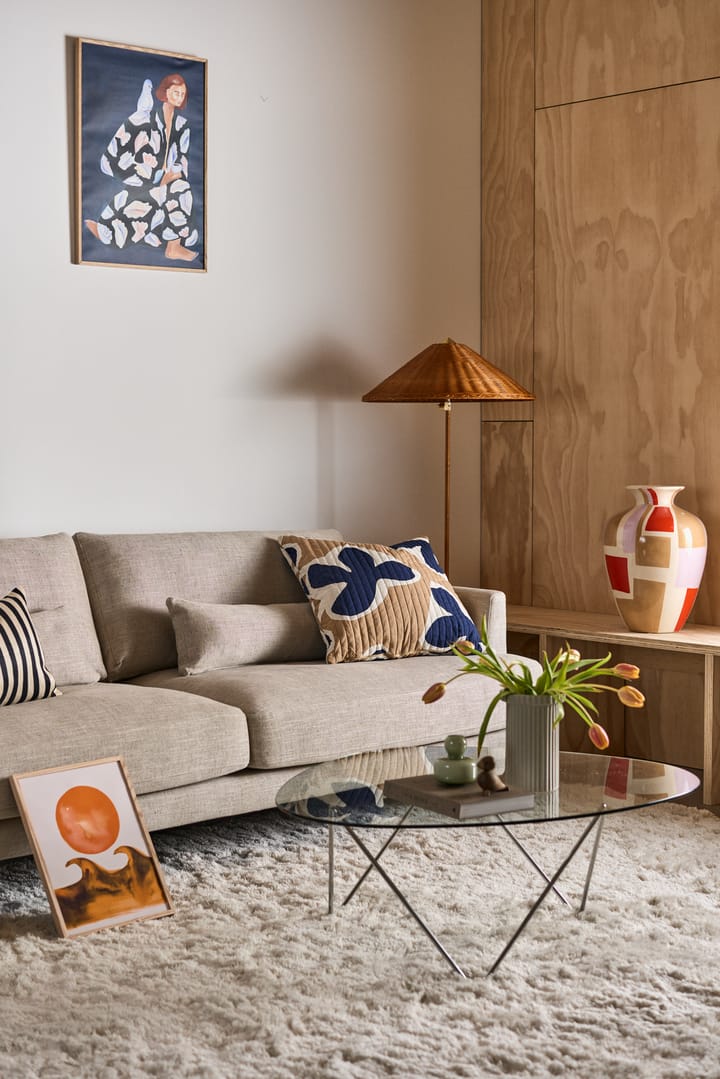 Bredhult Sofa - 3-Sitzer Stoff bern 0341 beige, Beine aus weiß geöltem Eichenholz - 1898