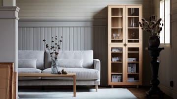 Bredhult Sofa - 3-Sitzer Stoff bern 0341 beige, Beine aus weiß geöltem Eichenholz - 1898