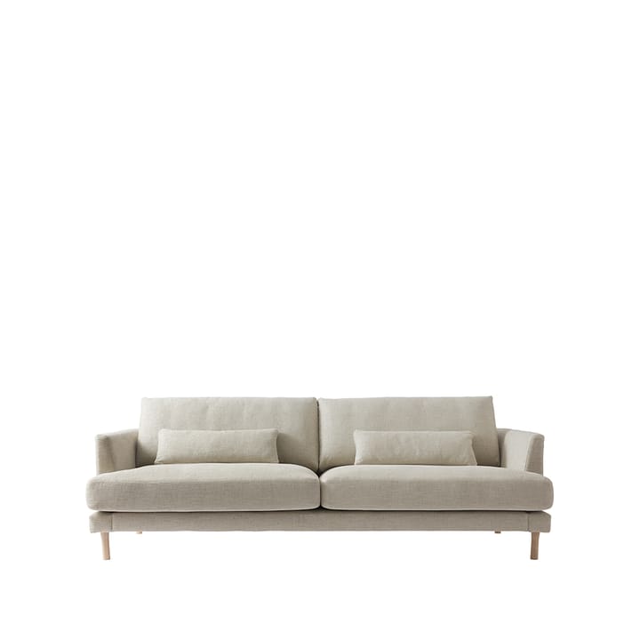 Bredhult Sofa - 3-Sitzer Stoff bern 0341 beige, Beine aus weiß geöltem Eichenholz - 1898
