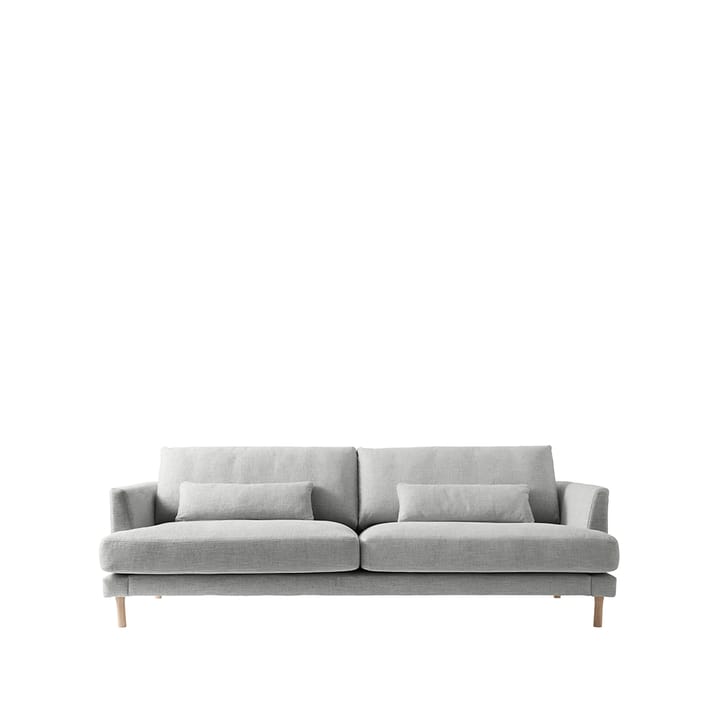 Bredhult Sofa - 3-Sitzer Stoff bern 0348 grey, Eichenholzbeine weiß geölt - 1898