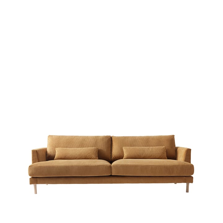 Bredhult Sofa - 3-Sitzer Stoff jump 1959 honey, Eichenholzbeine weiß geölt - 1898