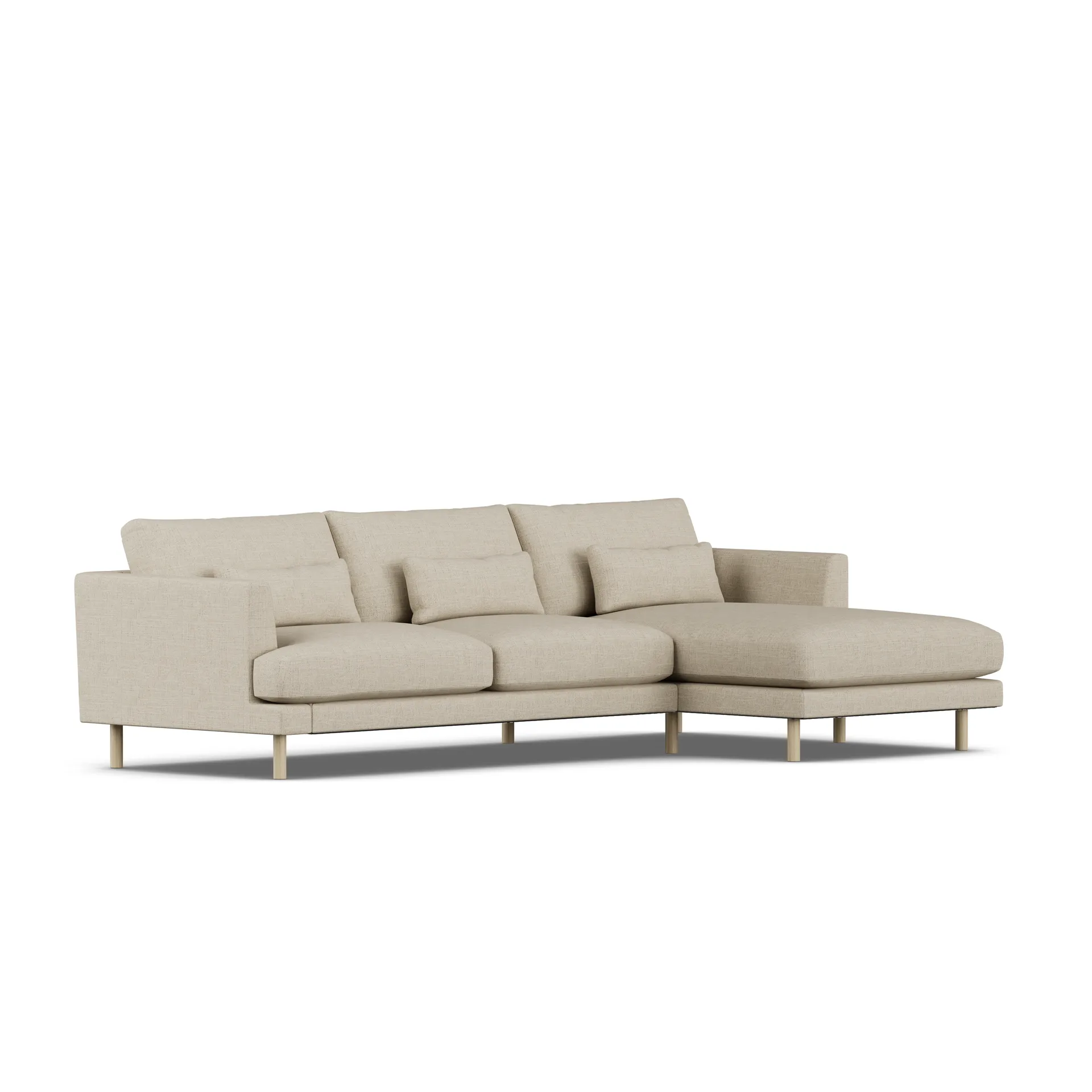 Bredhult Sofa, Bern Beige 0341-Eiche weiß geölt, 2,5-sitzig C1 1898