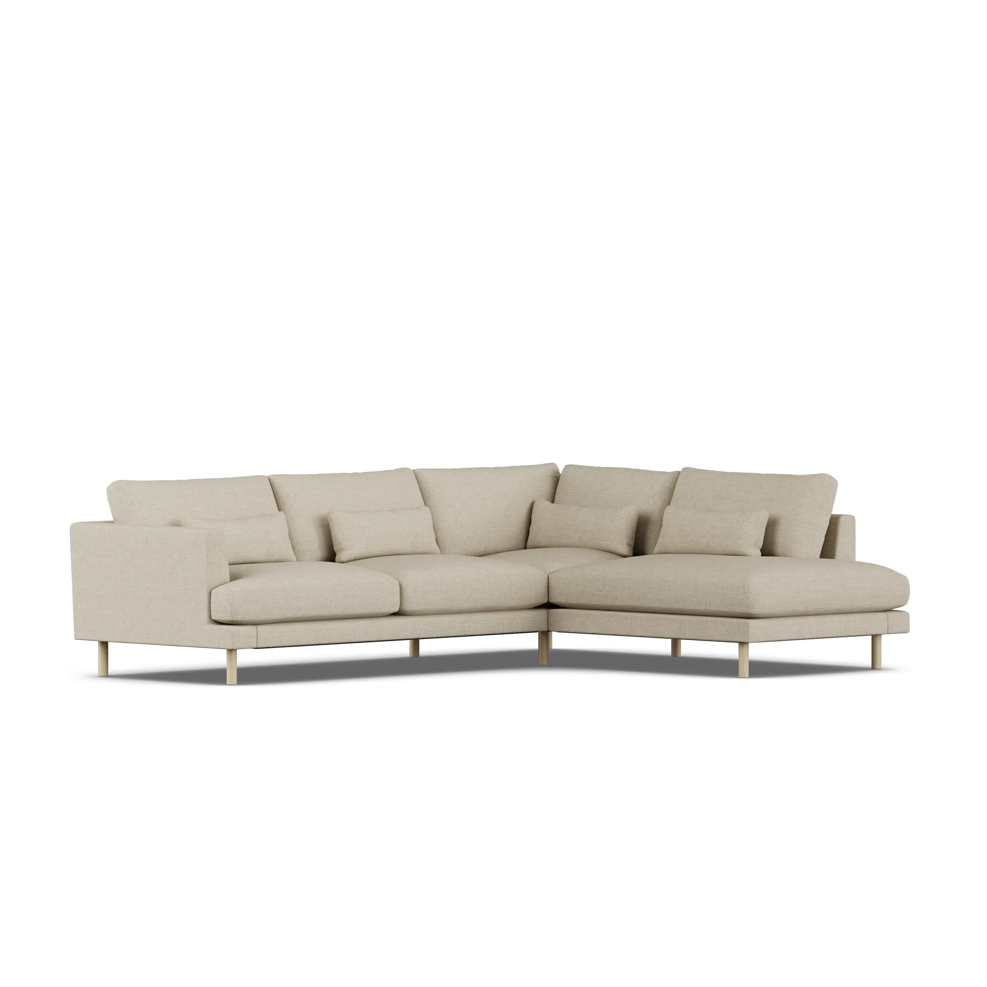 Bredhult Sofa, Bern Beige 0341-Eiche weiß geölt, 3-sitzig A1 1898