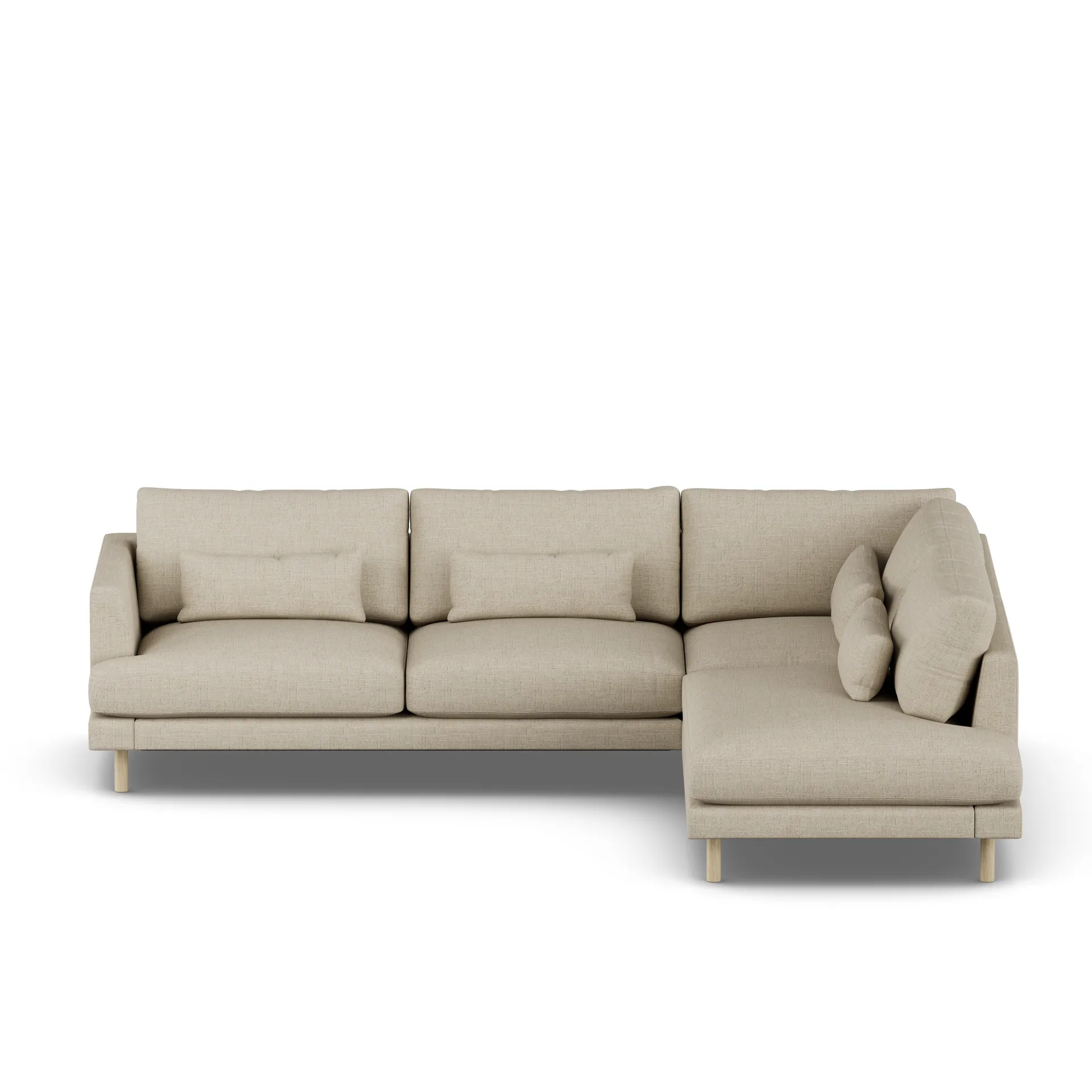 Bredhult Sofa, Bern Beige 0341-Eiche weiß geölt, 3-sitzig A1 1898