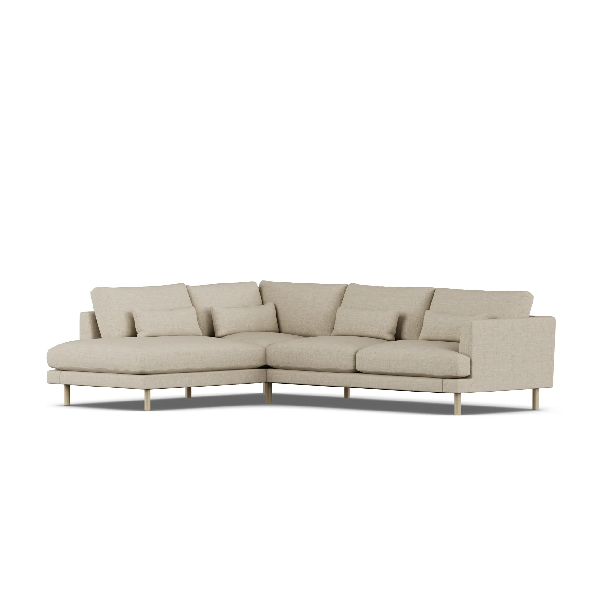 Bredhult Sofa, Bern Beige 0341-Eiche weiß geölt, 3-sitzig A2 1898