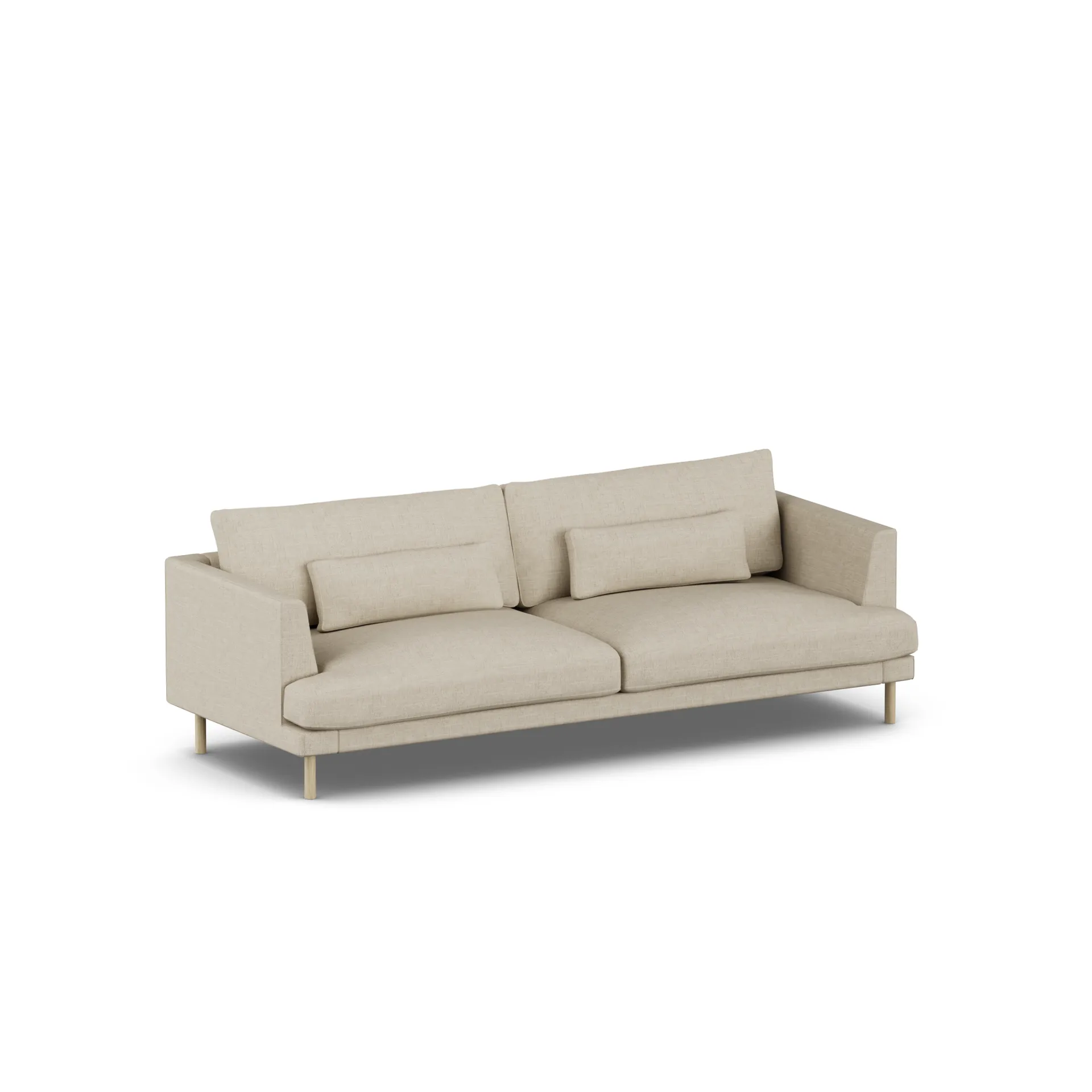 Bredhult Sofa, Bern Beige 0341-Eiche weiß geölt, 3-sitzig 1898
