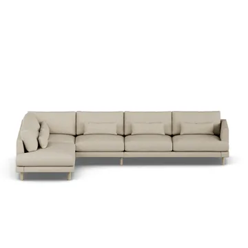 Bredhult Sofa - Bern Beige 0341-Eiche weiß geölt, 4-sitzig B2 - 1898